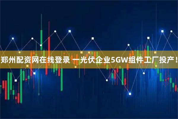郑州配资网在线登录 一光伏企业5GW组件工厂投产！